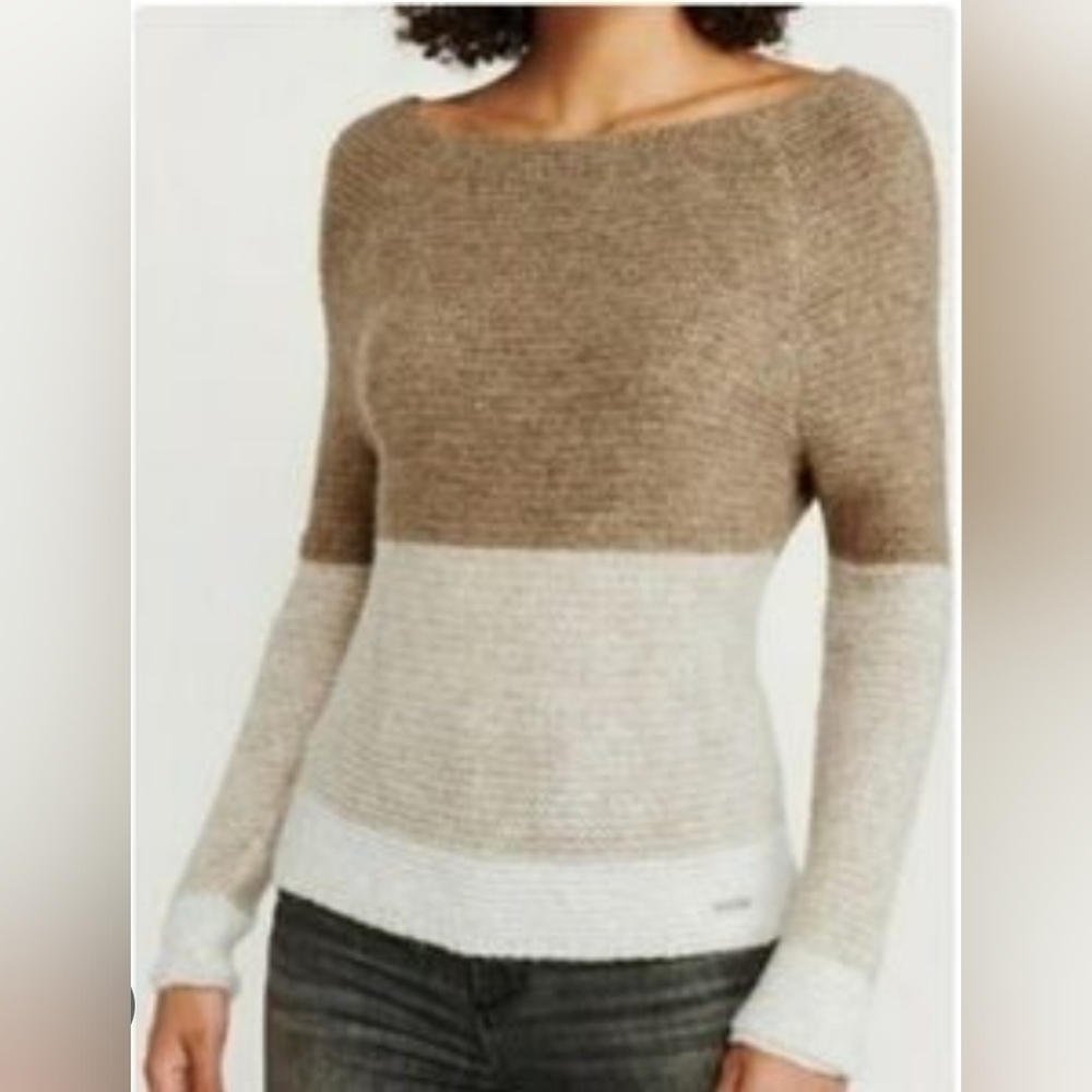 Abercrombie & Fitch Women's Knit Sweater Colorblock Scoop Neck Size S
